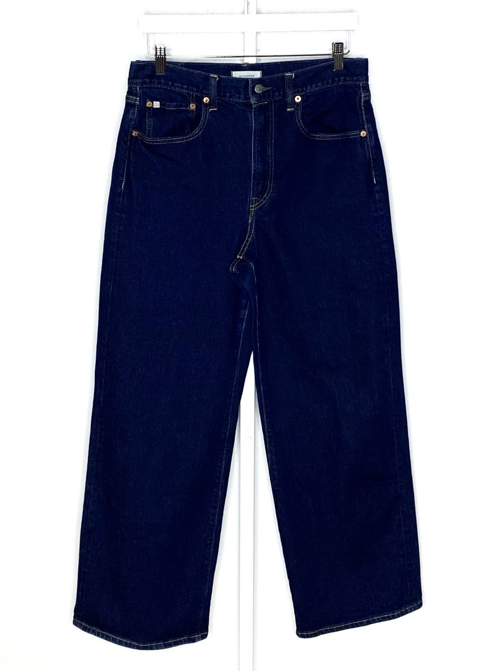 American Eagle | Dark-Wash Denim AE77 Stovepipe Straight-Leg Jeans Sz 12 Short